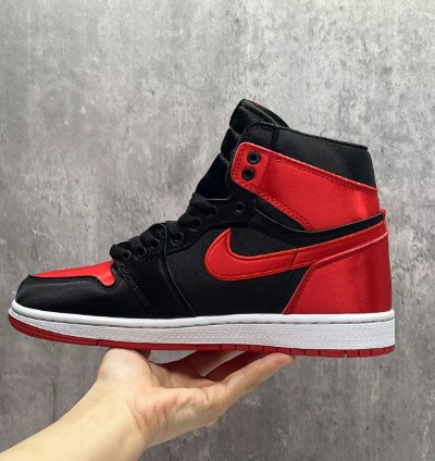 Jordan 1 High Og Satin Bred Mens Shoes