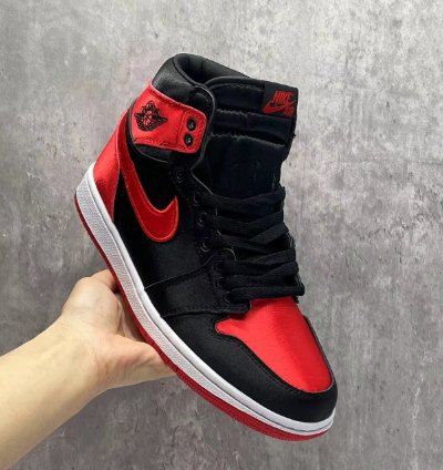 Jordan 1 High Og Satin Bred Mens Shoes