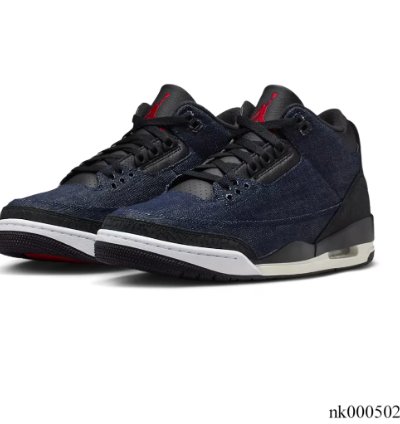 Levis X Air Jordan 3 Indigo Shoes Sneakers