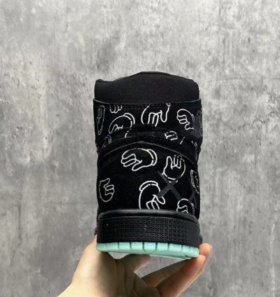 Air Jordan 1 Kaws Black Mens Shoes