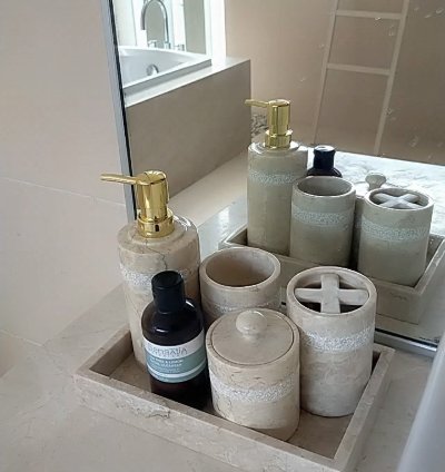 Premium Marble Bathroom Accessories Set