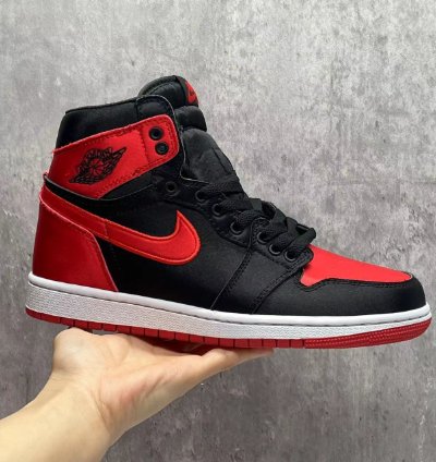 Jordan 1 High Og Satin Bred Mens Shoes