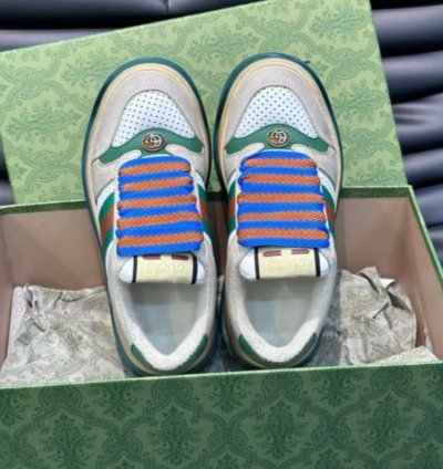 Gg Screener Sneaker off White Green Red Shoes Sneakers