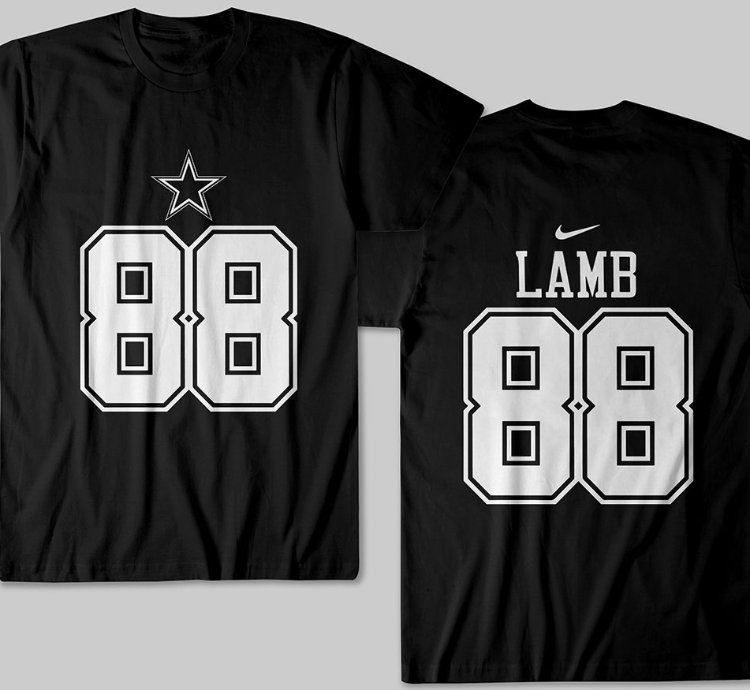 Dallas Lamb 88 Unisex Sports Black T-shirt