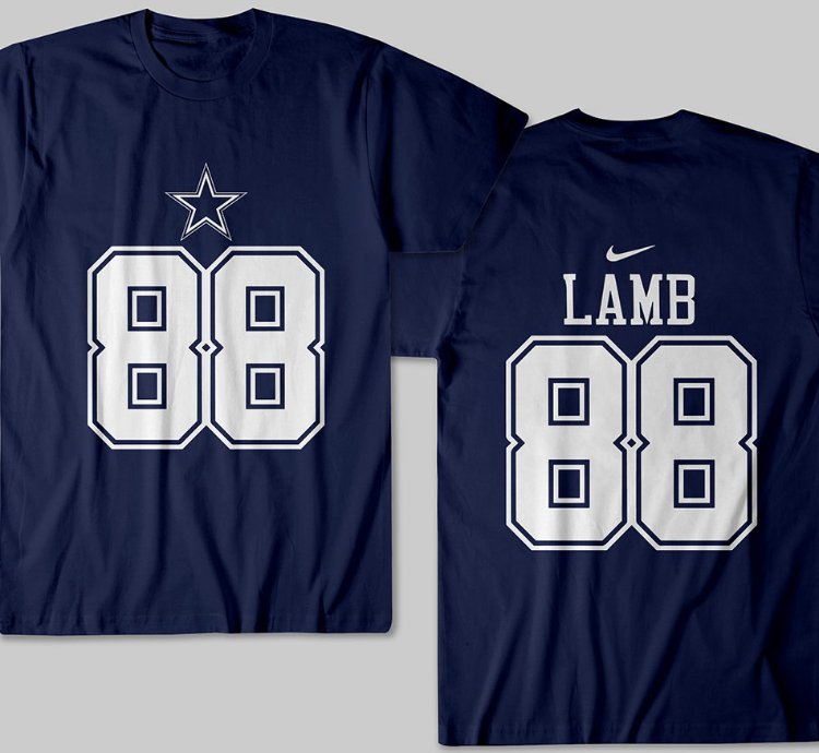 Dallas Lamb 88 Unisex Sports Navy T-shirt