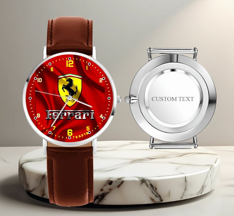 Ferrari Racing Luxury Brown Leather Watch For Men