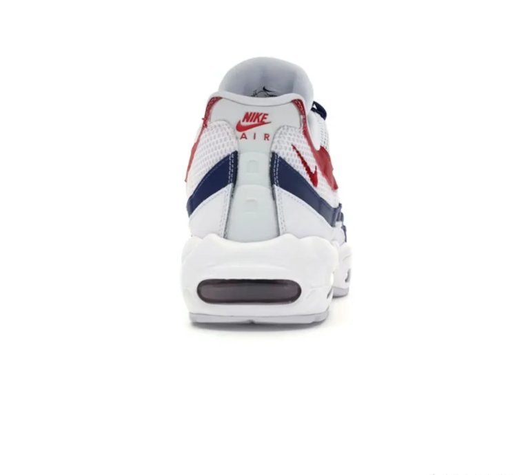Air Max 95 White Deep Royal Blue Gym Red Shoes Sneakers