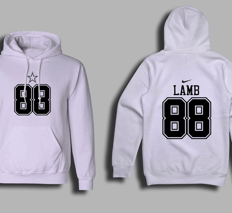 Dallas Lamb 88 Unisex Sports White Hoodie
