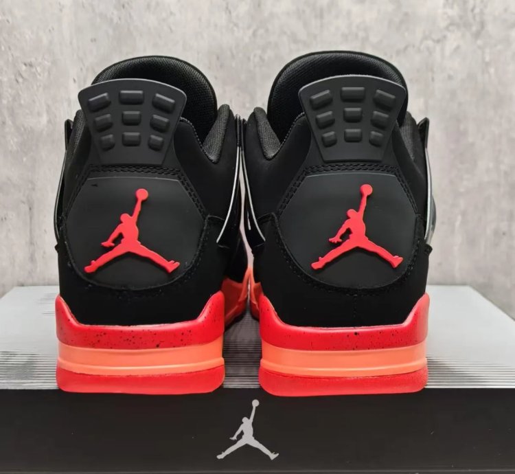 Air Jordan 4 Retro Black Infrared Barely Volt Shoes Sneakers