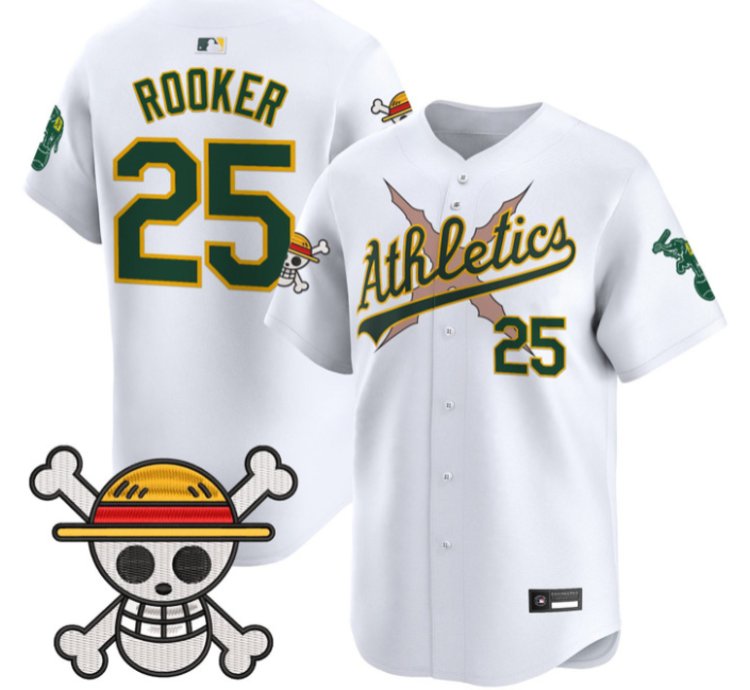Brent Rooker Jersey 25 Athletics One Piece Vapor Premier Stitched White