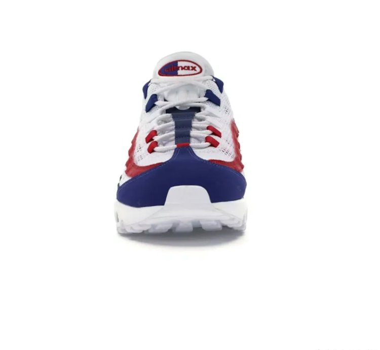 Air Max 95 White Deep Royal Blue Gym Red Shoes Sneakers