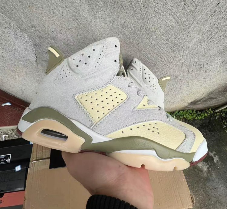 Air Jordan 6 Sail Neutral Olive Shoes Sneakers
