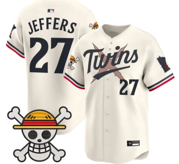Ryan Jeffers Jersey 27 Minnesota Twins One Piece Premier Stitched Cream