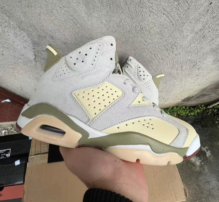 Air Jordan 6 Sail Neutral Olive Shoes Sneakers