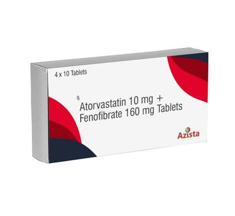 Atovastatin 10 Mg Fenofibrate 160 Mg Tablets Used For To Manage High Cholesterol And Triglyceride Levels