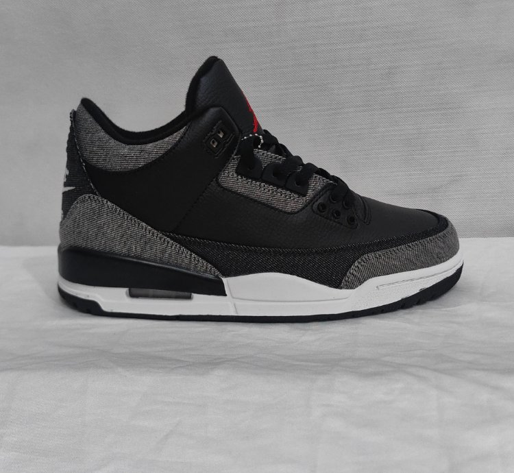 Levis X Aj 3 Black Denim Shoes Sneakers