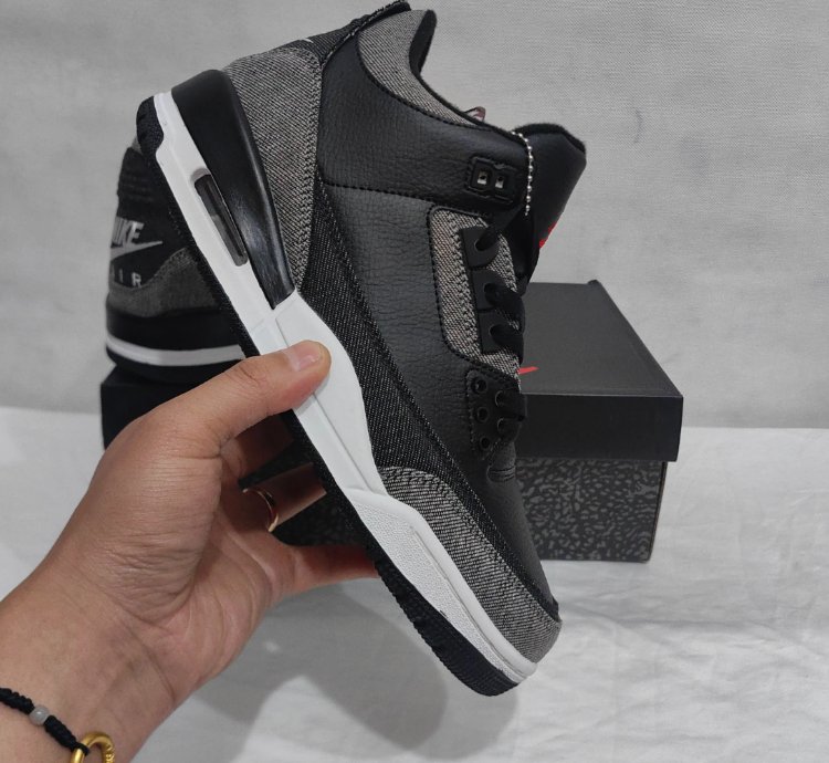 Levis X Aj 3 Black Denim Shoes Sneakers