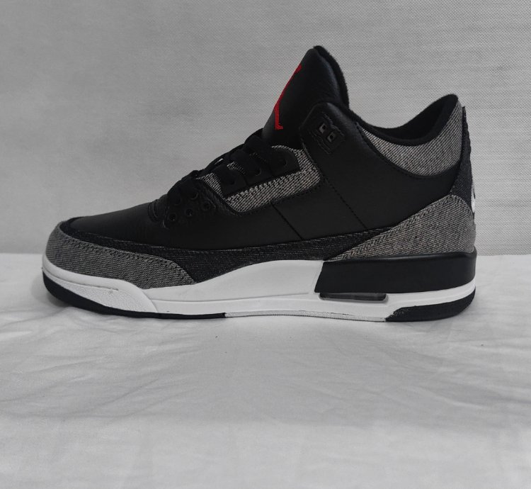 Levis X Aj 3 Black Denim Shoes Sneakers