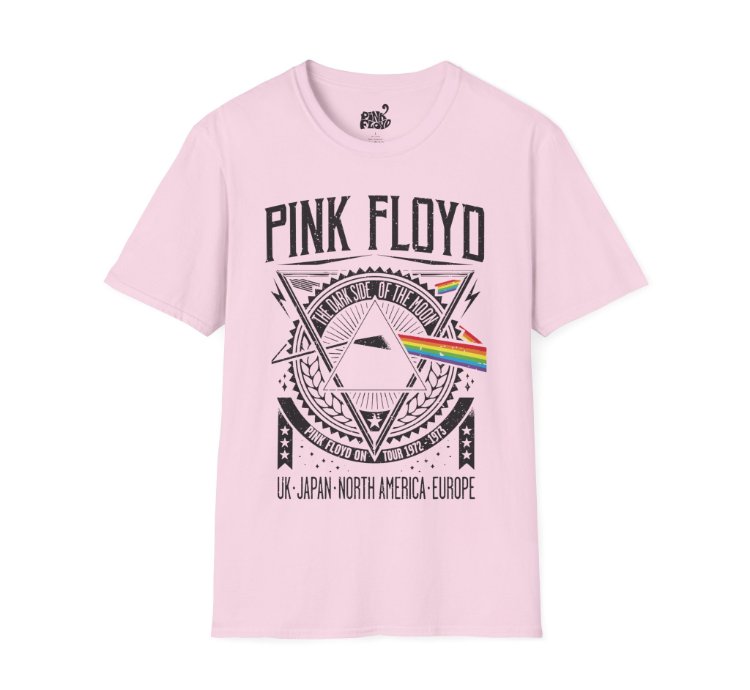 Pink Floyd World Tour Light Pink T-shirt - Size Usa
