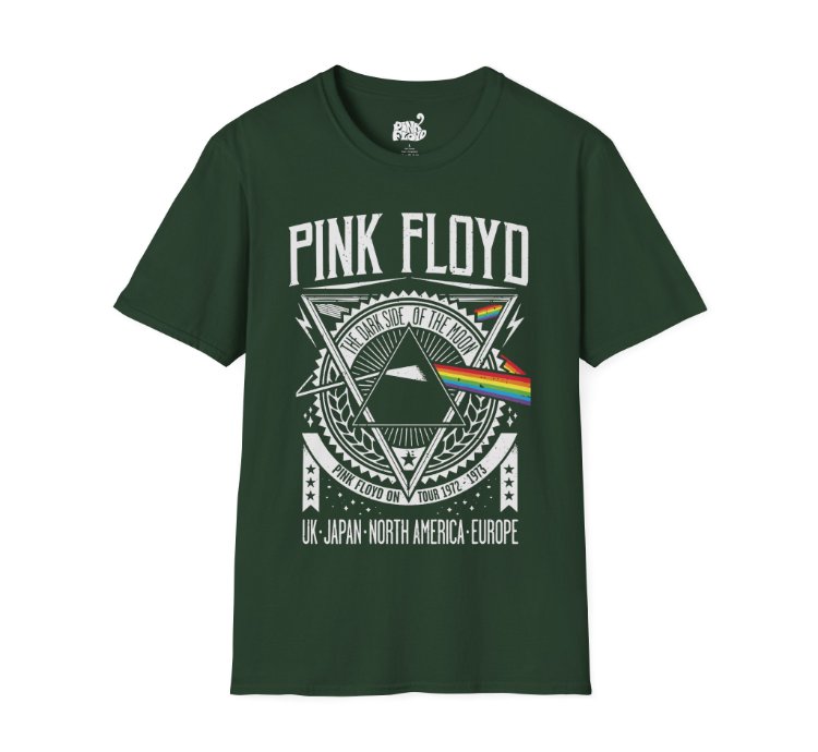 Pink Floyd World Tour Forest Green T-shirt - Size Usa