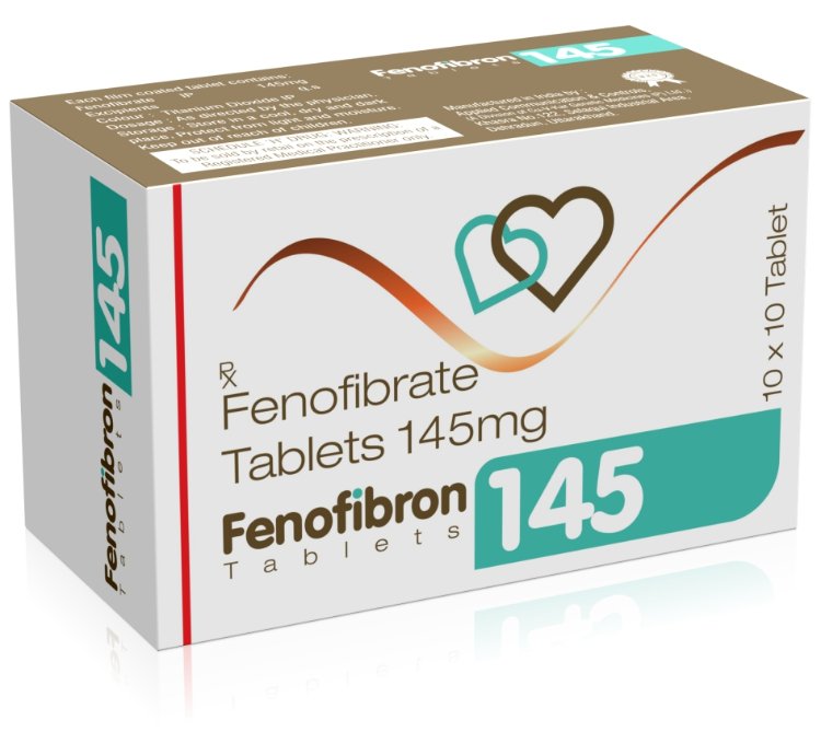Fenofibrate Tablets 145 Mg Used For To Reduce And Treat High Cholesterol And Triglyceride