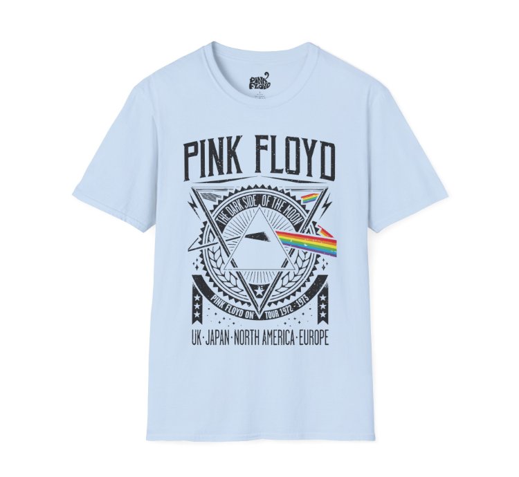 Pink Floyd World Tour Light Blue T-shirt - Size Usa