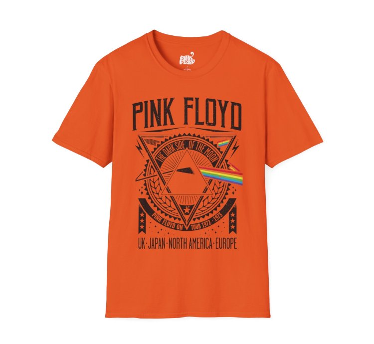 Pink Floyd World Tour Orange T-shirt - Size Usa