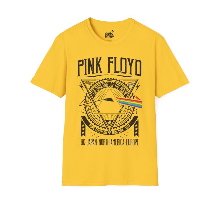 Pink Floyd World Tour Gold T-shirt - Size Usa