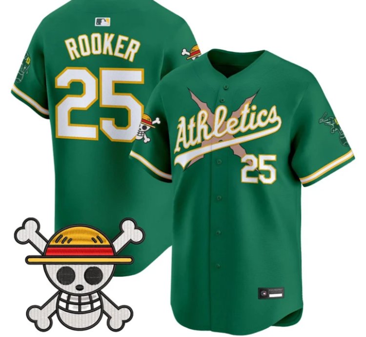 Brent Rooker Jersey 25 Athletics One Piece Vapor Premier Stitched Green