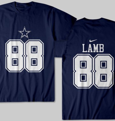 Dallas Lamb 88 Unisex Sports Navy T-shirt