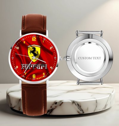 Ferrari Racing Luxury Brown Leather Watch For Men