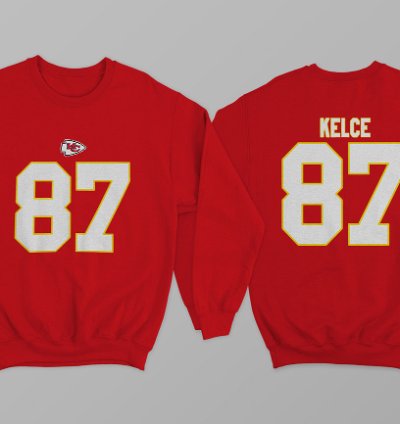 Kelce 87 Kansas City Football Red Sweatshirt