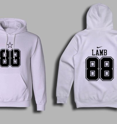 Dallas Lamb 88 Unisex Sports White Hoodie