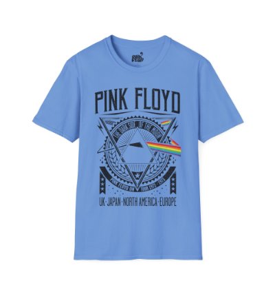 Pink Floyd World Tour Carolina Blue T-shirt - Size Usa