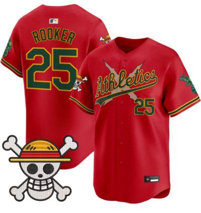 Brent Rooker Jersey 25 Athletics One Piece Vapor Premier Stitched Red