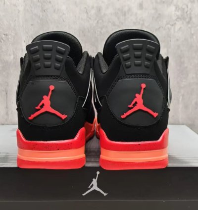 Air Jordan 4 Retro Black Infrared Barely Volt Shoes Sneakers