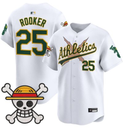 Brent Rooker Jersey 25 Athletics One Piece Vapor Premier Stitched White