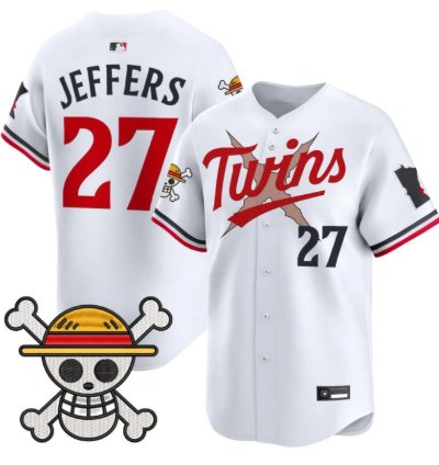 Ryan Jeffers Jersey 27 Minnesota Twins One Piece Premier Stitched White