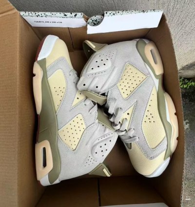 Air Jordan 6 Sail Neutral Olive Shoes Sneakers