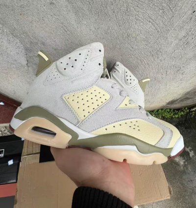 Air Jordan 6 Sail Neutral Olive Shoes Sneakers