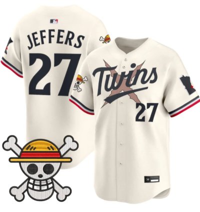 Ryan Jeffers Jersey 27 Minnesota Twins One Piece Premier Stitched Cream