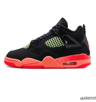 Air Jordan 4 Retro Black Infrared Barely Volt Shoes Sneakers