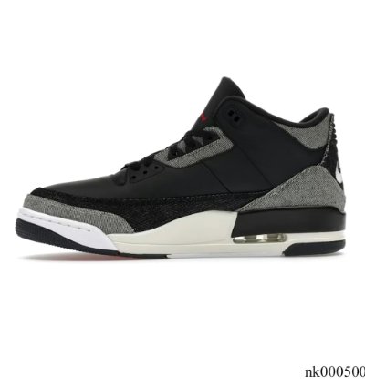 Levis X Aj 3 Black Denim Shoes Sneakers