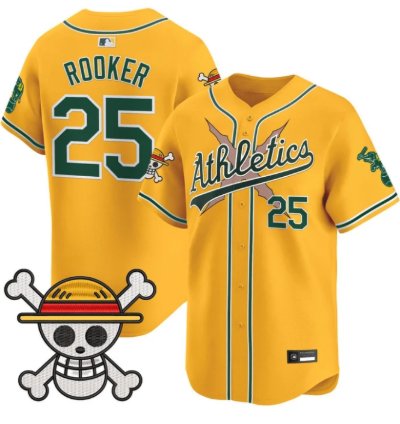 Brent Rooker Jersey 25 Athletics One Piece Vapor Premier Stitched Gold