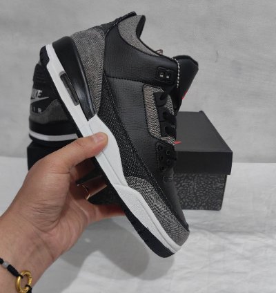 Levis X Aj 3 Black Denim Shoes Sneakers