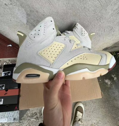 Air Jordan 6 Sail Neutral Olive Shoes Sneakers