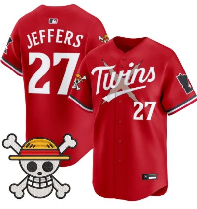 Ryan Jeffers Jersey 27 Minnesota Twins One Piece Premier Stitched Red