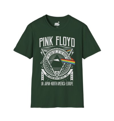 Pink Floyd World Tour Forest Green T-shirt - Size Usa