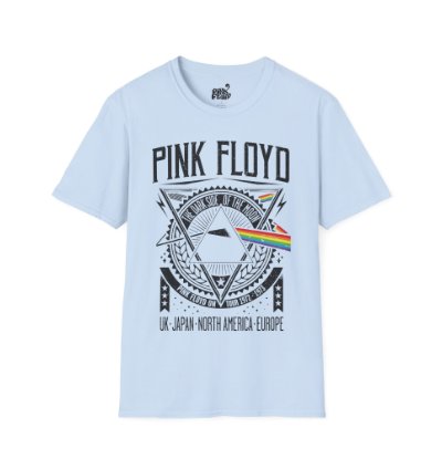 Pink Floyd World Tour Light Blue T-shirt - Size Usa