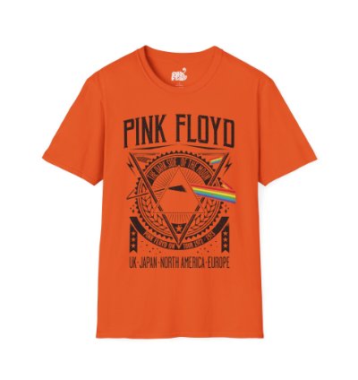 Pink Floyd World Tour Orange T-shirt - Size Usa